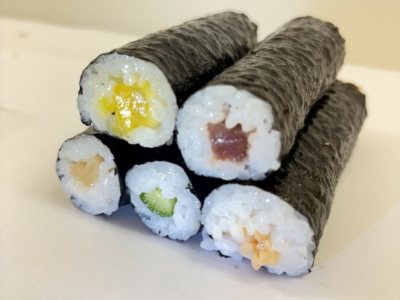2月3日限定　恵方巻　細巻き５本セット　税込　900円（納豆　鉄火　しんこ　かんぴょう　かっぱ）